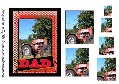 Dad Tractor Pyramid Card