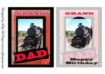 Grand Dad Train Pyramid Card with Insert