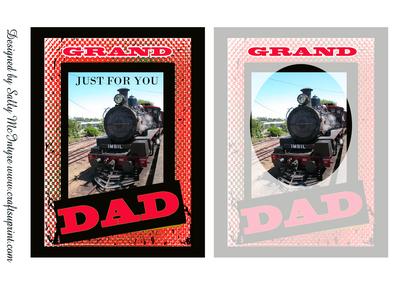 Just for You Grand Dad Train Pyramid Card with Insert