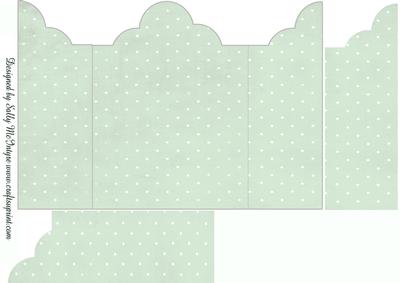Gatefold Blank Card for You to Embellish Green Spot