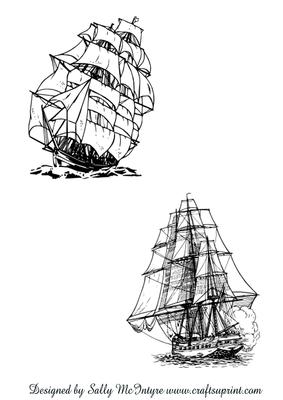 Ships at Sea Digi Stamps
