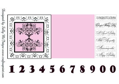 Insert for Black and White and Pink Black and White Card m
