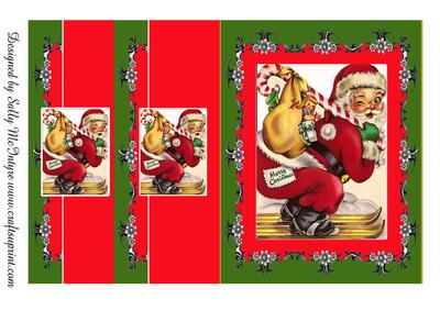 Double Foldback Santa on Ski's