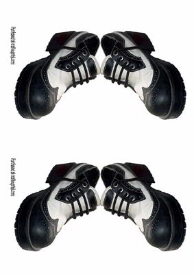 Black and White Shoes Shaped Card Small1