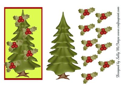 Christmas Tree and Holly Dl Size