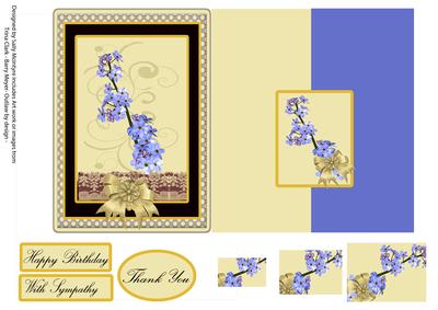 Fold Back Birthday Sympathy Thank You