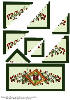 Flowers Birds and Butterflies Corner Stacker Blank
