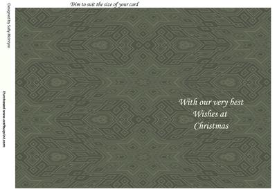 With Our Very Best Wishes at Christmas Pine Green Trim to S