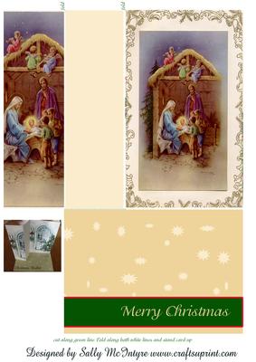 Stand Up Card Christmas in the Manger