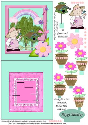 In the Garden Pop Up Card