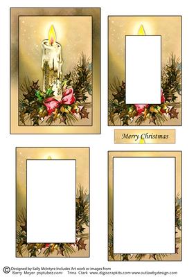 Candles at Christmas Tunnell Card