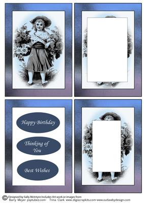 Vintage Dolly Thinking of You Happy Birthday Best Wishes