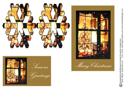 Xmas Windows Shaped Pyramid and Topper