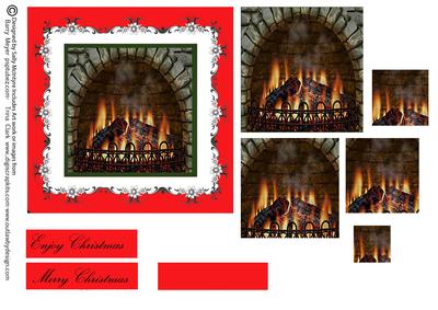 In Front of the Fire Place Enjoy Christmas Merry Christmas