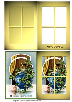 Through My Window Cats Merry Christmas