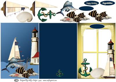 Inside Out Dimensional Card Nautical Through My Window