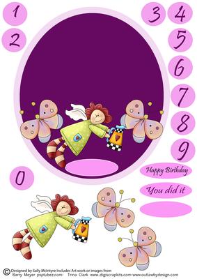 Flyaway Numbers 1-10 Happy Birthday You Did It and Blank
