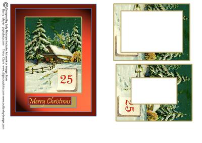 Vintage Christmas Tunnell Card
