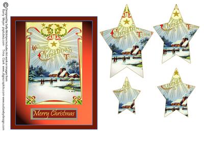 Star Shaped Pyramid Vintage Xmas
