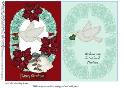 Christmas Dove of Peace with Hanging Dove and Insert for Car