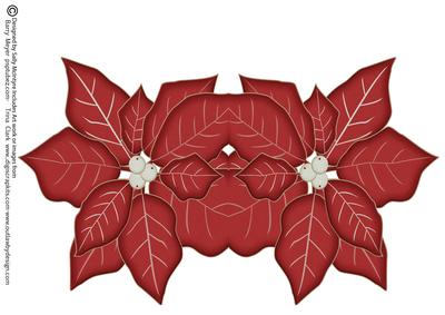 Poinsettia Shaped Card