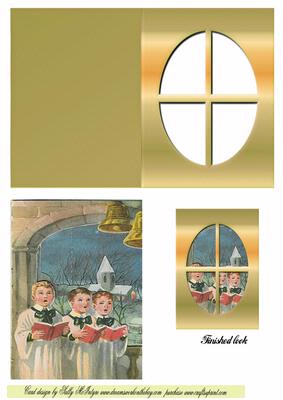Caroling Window Card