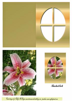 Pink Lily Window Card