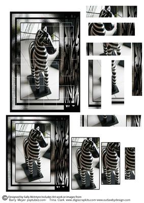 Intertwined Pyramid or on Top Paper Weaving Zebra