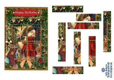 Intertywined Pyramid or Ontop Paper Weaving Santas Window