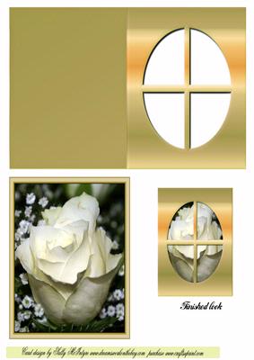 White Rose Window Card