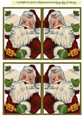 Santa Place Your Own Greeting Sheet 2 Up