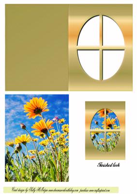 Flower in the Wind Window Card