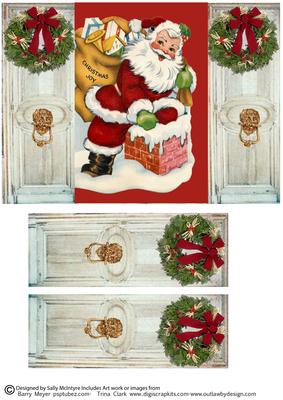 Santa Thru the Door Gatefold