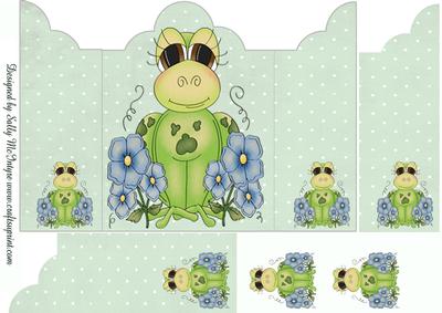 Gatefold Frog in a Pond Green Spot