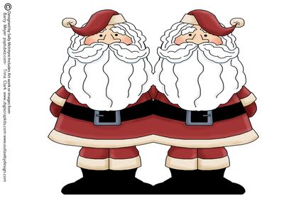 Santa Shaped Card