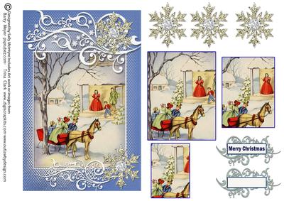 Horse and Carriage at Christmas Merry Christmas