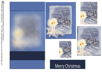 Easel Card Christmas Candles