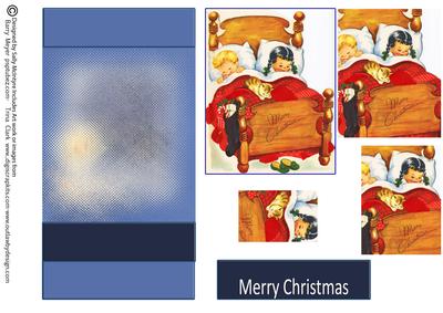 Easel Card Asleep Waiting for Christmas Day.