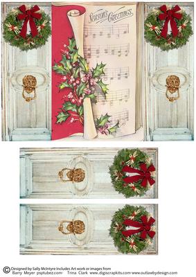 Seasons Greetings Thru the Door Gatefold.