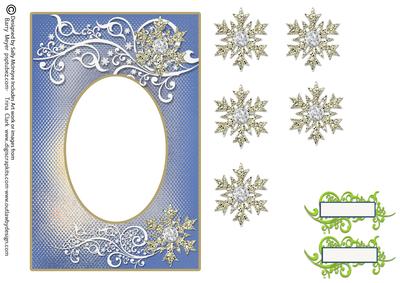 Card Blank Oval Aperture Just Waiting for Your 3D