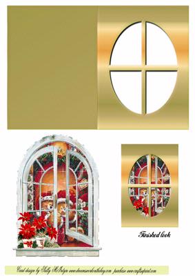 Christmas Thru a Window Window Card