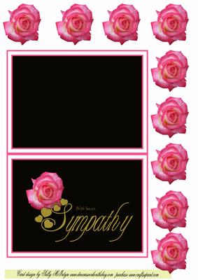 With Sympathy Pink Rose Print This on Gloss Photo Paper for a Fabulous Effect