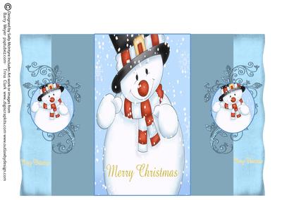 Oh My What a Snowman Gate Fold Merry Christmas