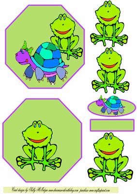 So Cute Frogs and Turtle Bright to Suit a Cute Kid