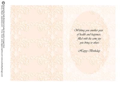 Wishing You Another Year of Health and Happiness, Filled W