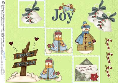 What a Joy at Christmas at Christmas 3 Up Folded Card 2 Cuts