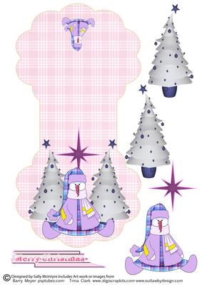 Wobble Card in the Snow 3D