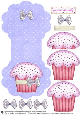 Cupcakes All Round Wobble Card