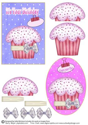 Cupcakes Carnival Happy Birthday Enjoy Your Day