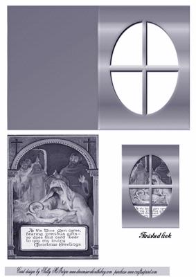 Wise Men Window Card in Blue